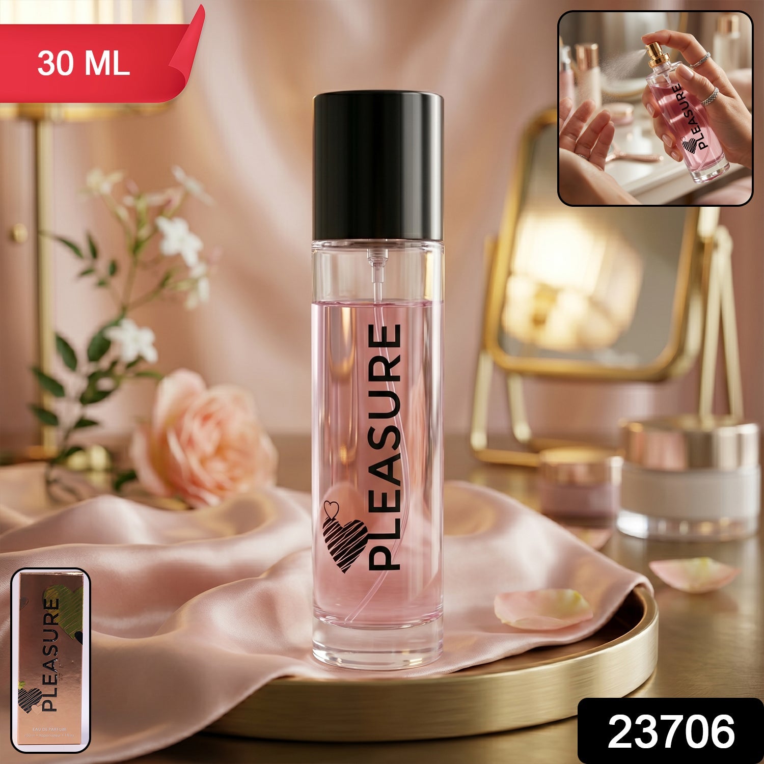 Pleasure womenÕs floral perfume in stylish bottle