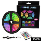 Close-up of the multi-colour RGB LED strip lights showcasing vibrant hues.