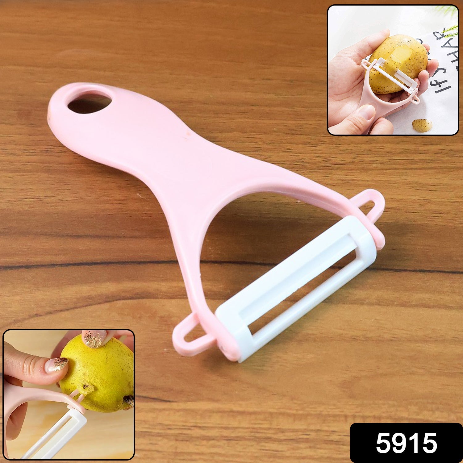 Ergonomic kitchen peeler designed for comfortable and efficient use.