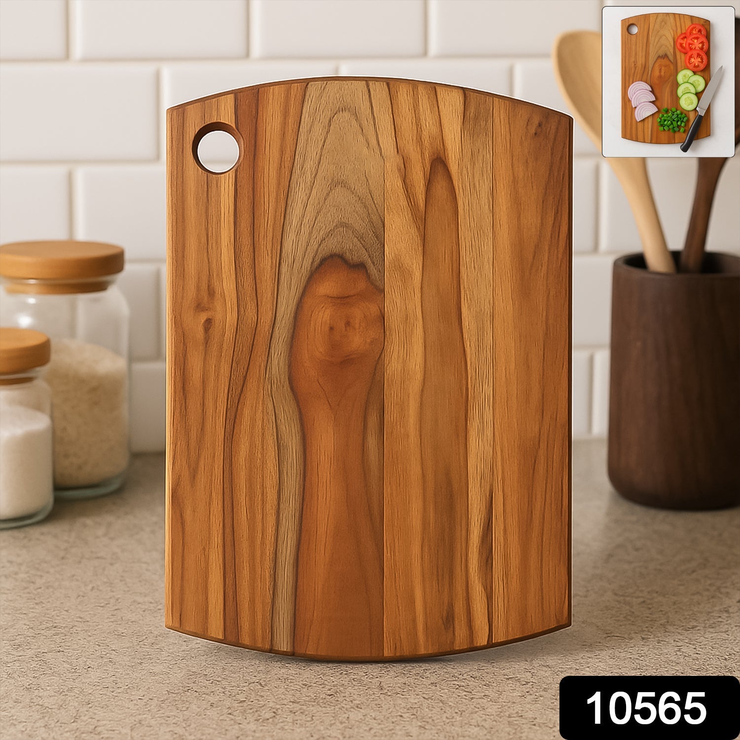 Premium quality smooth surface teak wood cutting board