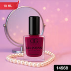 Vibrant burgundy gel nail paint bottle for professional manicures