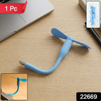 Mini desktop fan for portable cooling and personal use