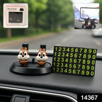 Car dashboard mobile phone holder stand with parking number display