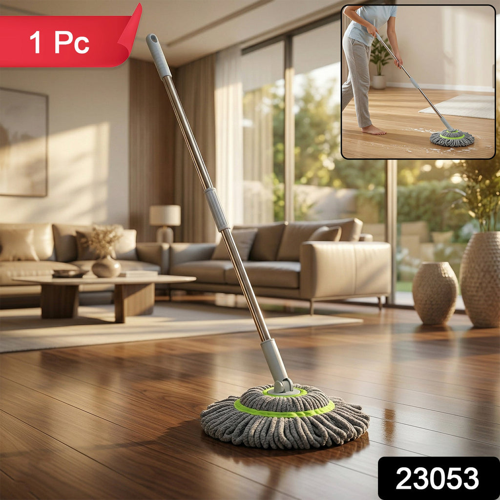 360 degree rotating Spin Mop head for corner cleaning