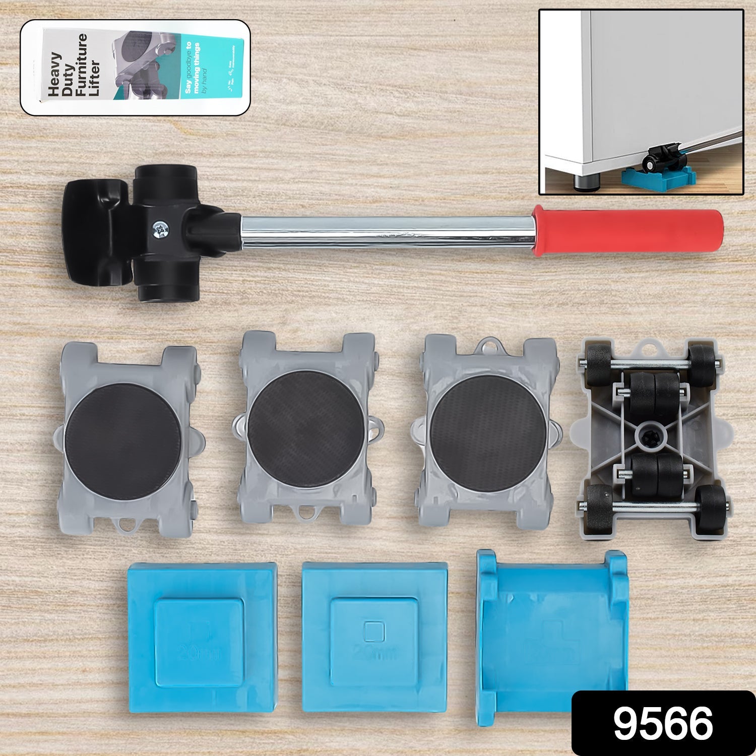 Durable furniture dolly with smooth wheels for easy appliance movement.