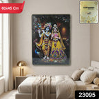 Elegant Radha Krishna decorative wall art for devotional spaces