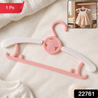 Children's plastic hanger for nursery wardrobe organization