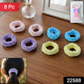 Colorful elastic hair ties set for gentle hair hold