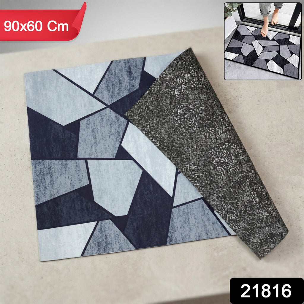 Modern geometric design floor mat for entrance and indoor use