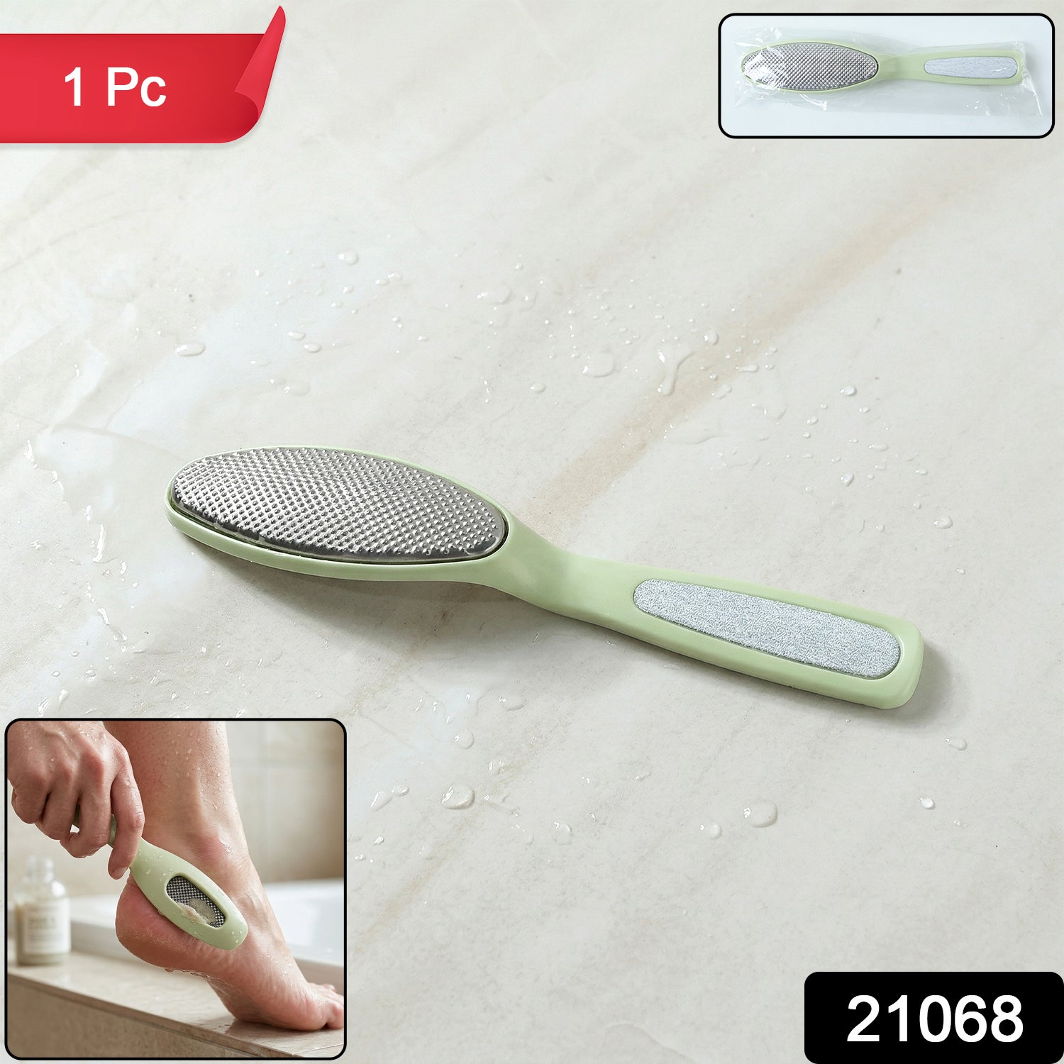 Foot care pedicure scrub file with metal rasp for dead skin removal