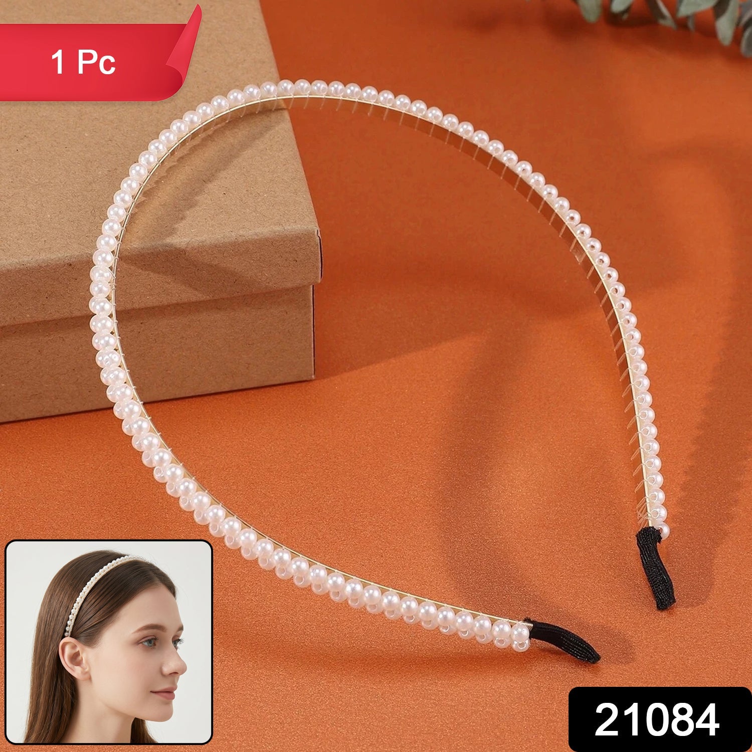 Fashionable pearl embellished hairband suitable for daily wear and parties