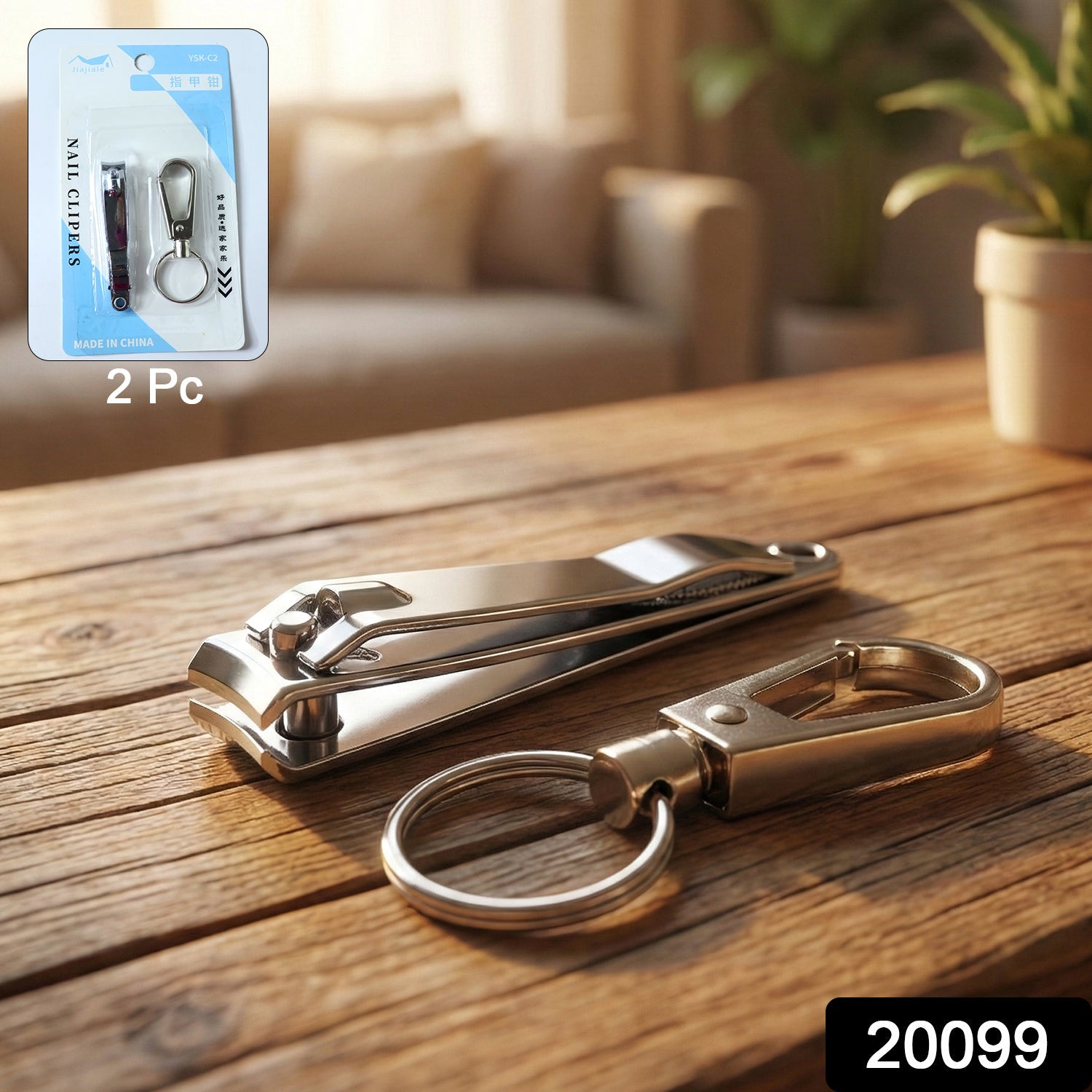 Close-up of sharp stainless steel nail clipper blades for smooth trimming