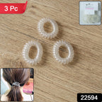 Clear coil hair bands suitable for all hair types