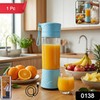 Rechargeable mini blender bottle with USB charging for smoothies and shakes