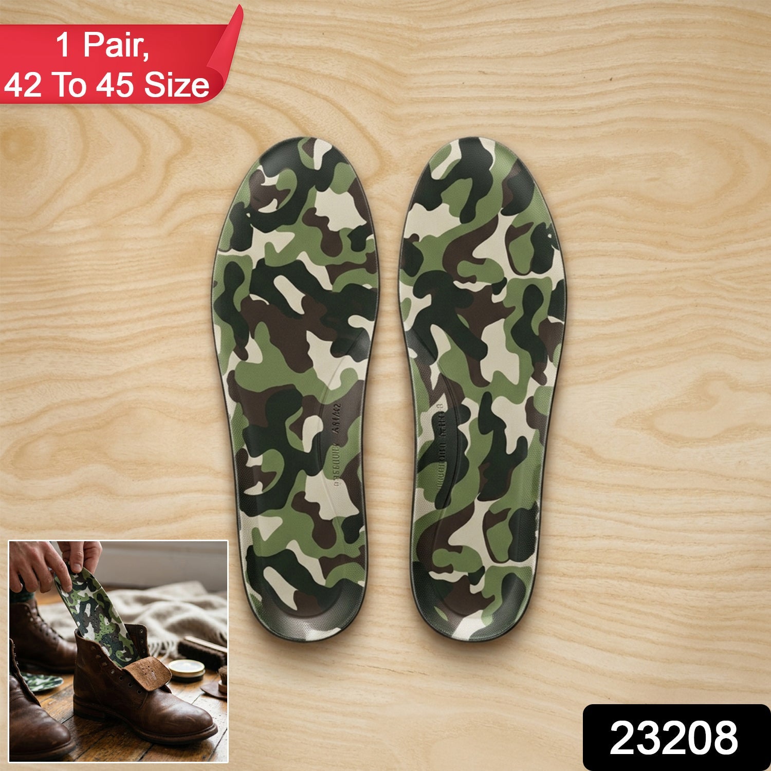 Breathable insoles for size 42-45 in shoes