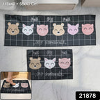 Kitchen floor mat set for home decoration and safety