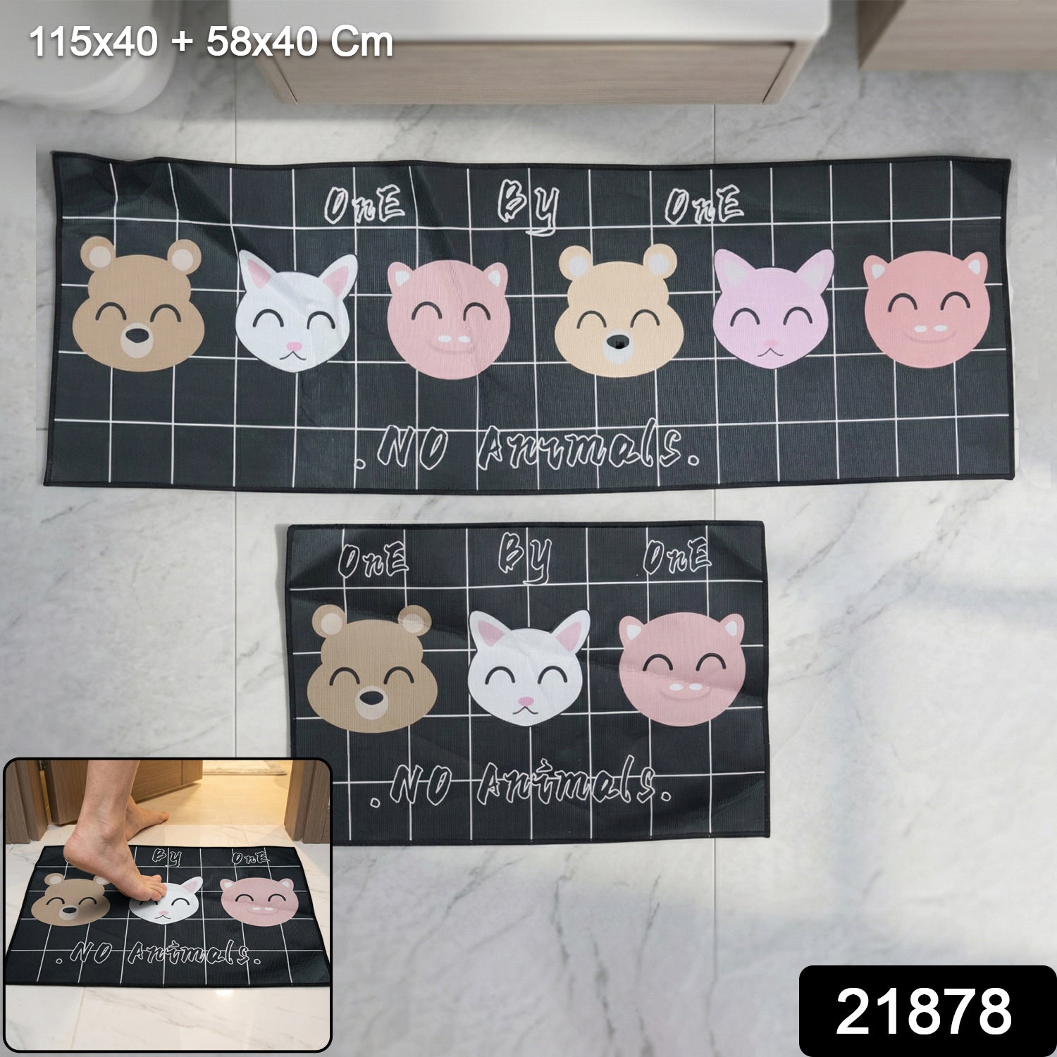 Kitchen floor mat set for home decoration and safety