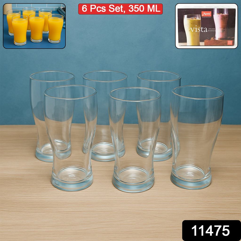 Vista unbreakable pitcher glass set being used to serve beverages