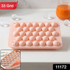 Round ice sphere mold tray in plastic