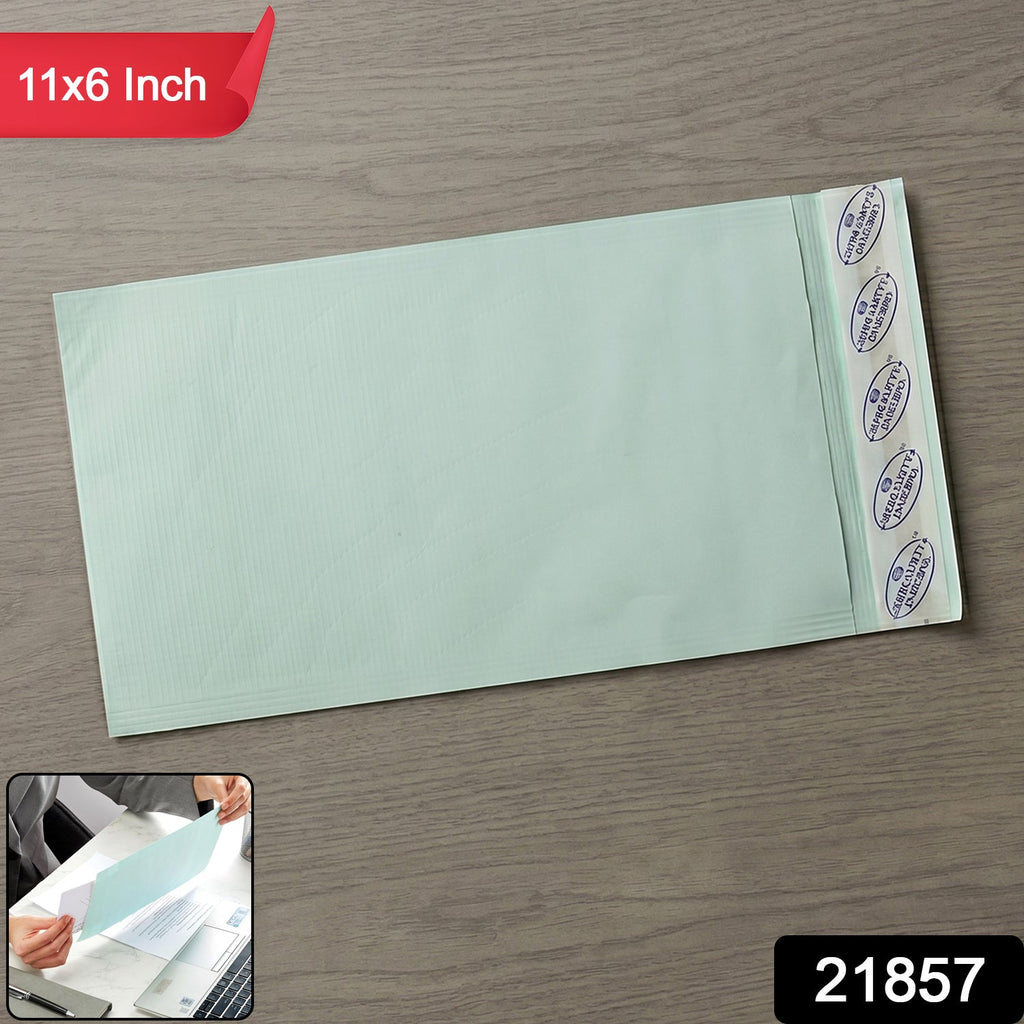 Detail of quick self-seal closure on Polynet premium card envelope