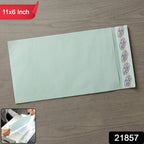 Detail of quick self-seal closure on Polynet premium card envelope