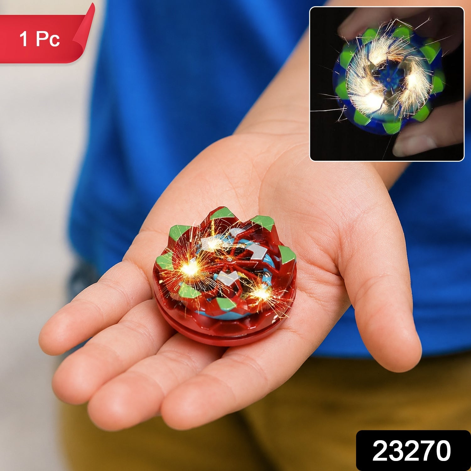 Colorful LED glow battle top toy