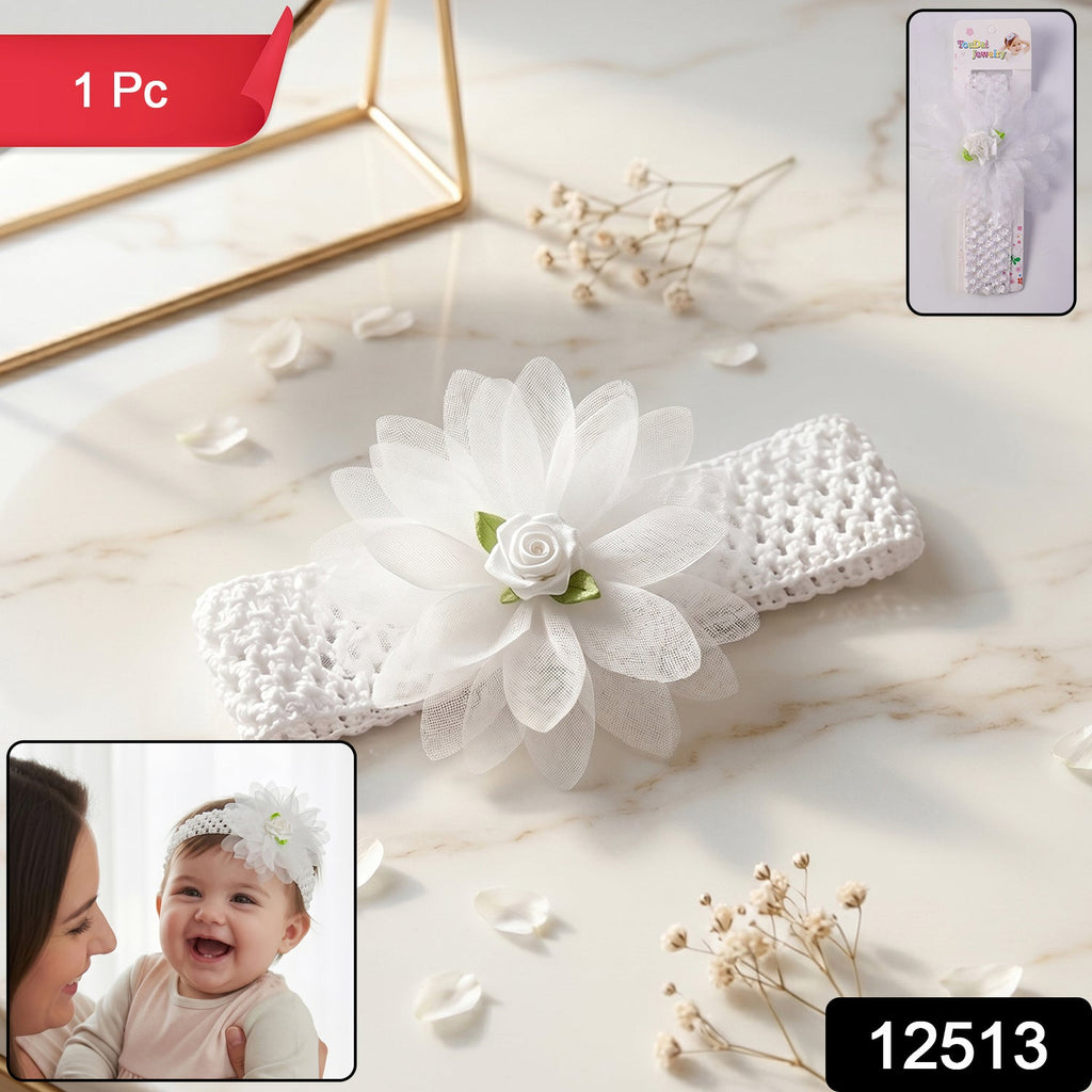 Cute elastic floral headband for baby girls, lightweight and comfortable
