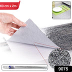 Close-up of the durable aluminium foil sticker roll.