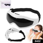 Folded Electric Eye Massager, highlighting its compact design for travel.