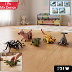 Diverse animal friction toy for kids, including dinosaur and whale