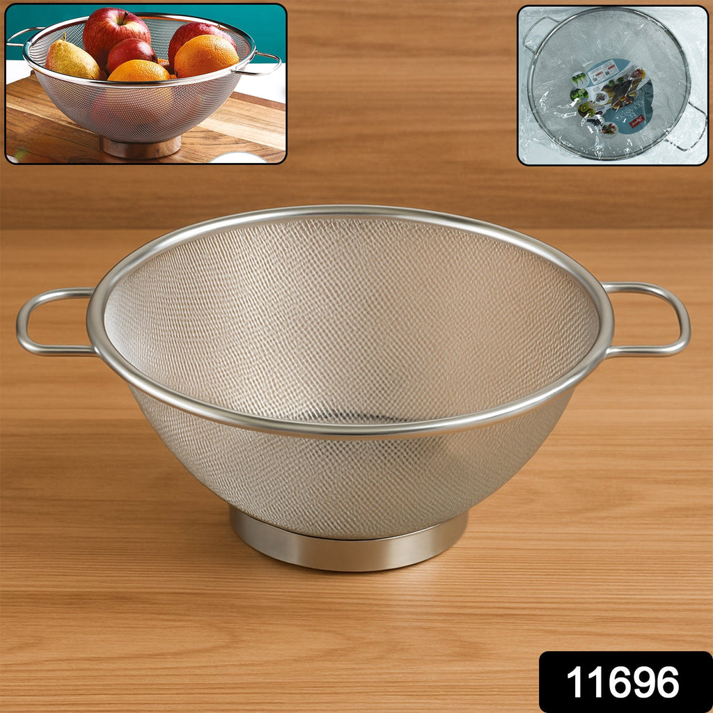 Close-up of fine stainless steel mesh design ideal for straining small grains