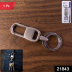 Durable metal carabiner key holder clip attached to bag or belt