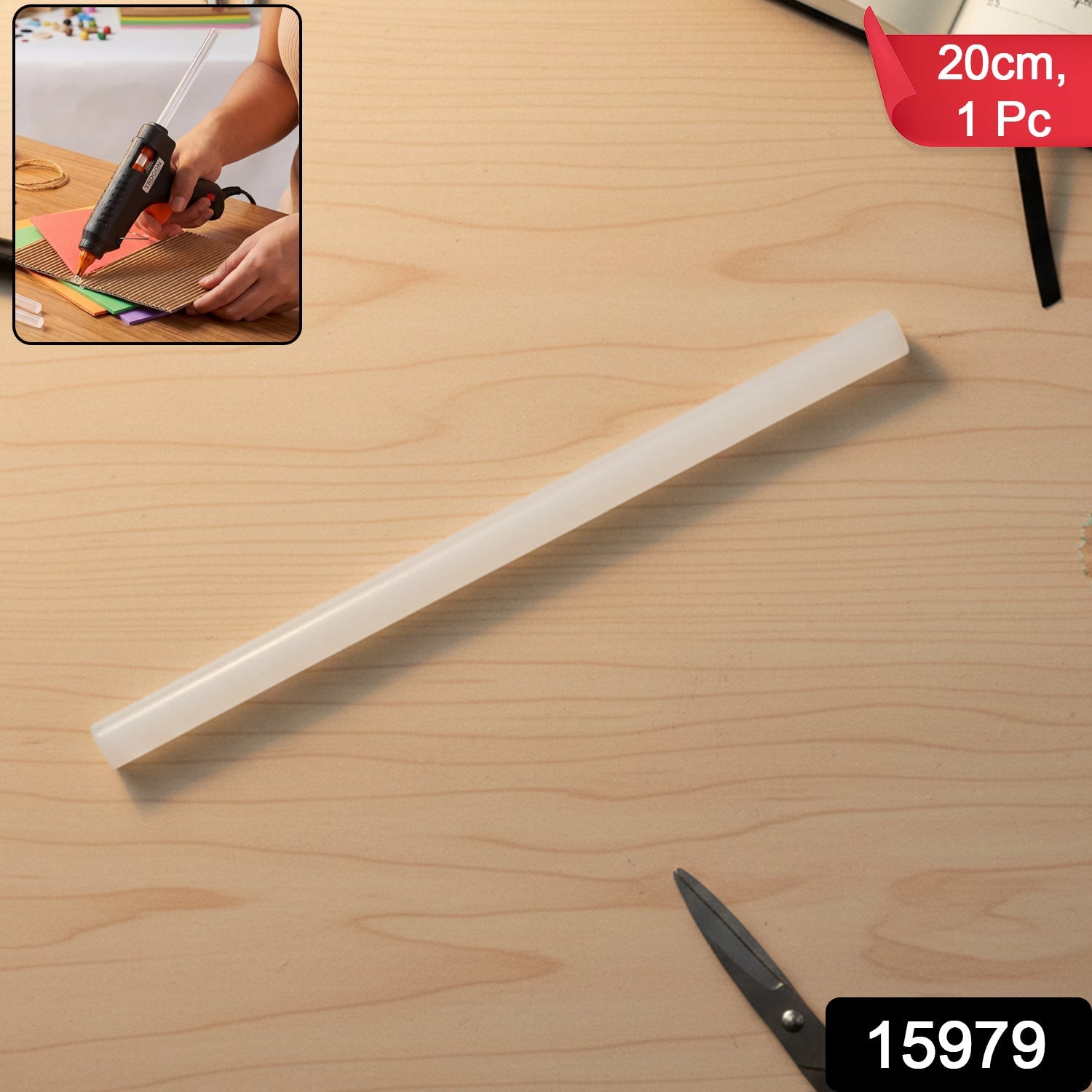 Hot melt glue stick compatible with standard glue guns for craft projects