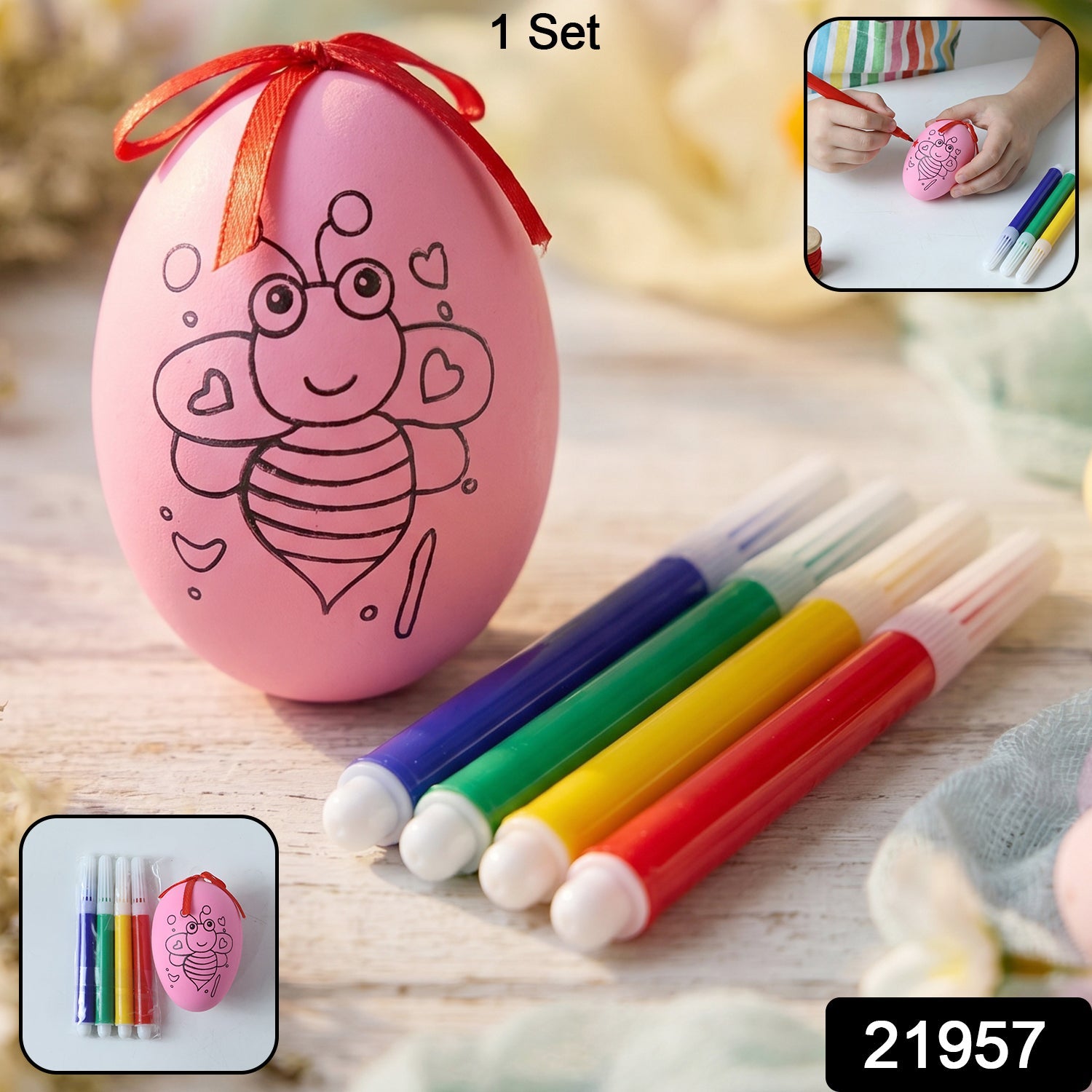 Decorative egg toy for kids for creative painting fun