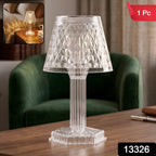 Side view of the elegant cup shape crystal table lamp by Styleva.