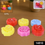 Close-up of rose shaped wax candle set showcasing detailed petals and premium wax material