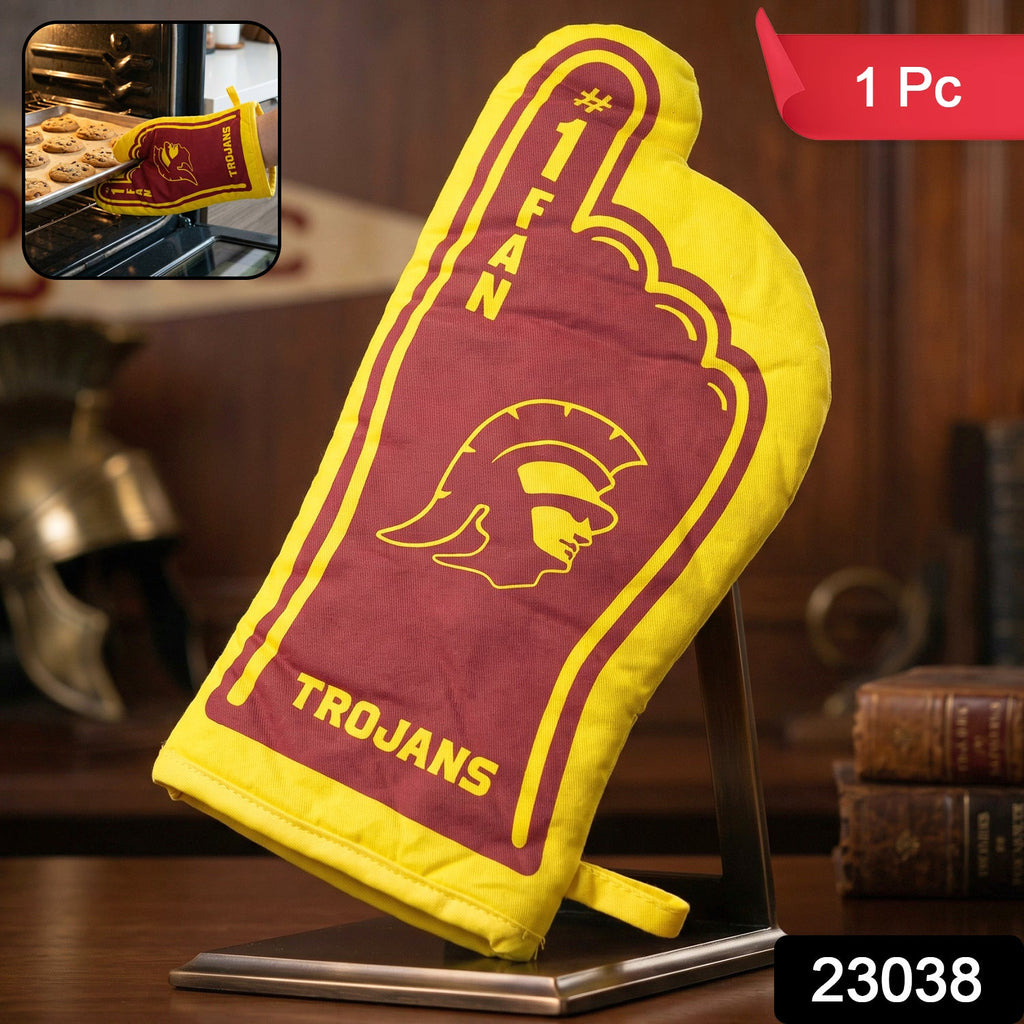 Right hand oven glove with non-slip grip for kitchen safety