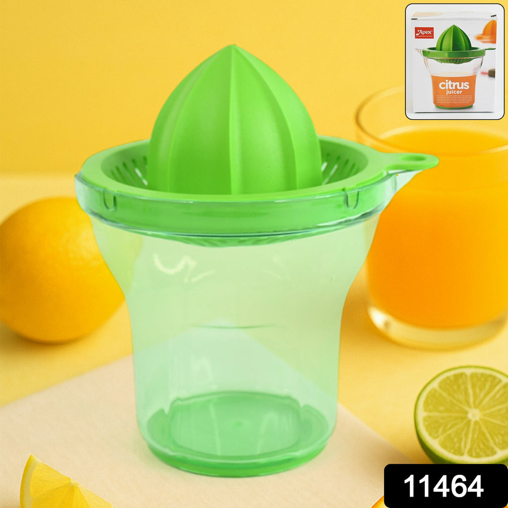 Close-up of Apex Manual Citrus Juicer showing ribbed squeezer cone