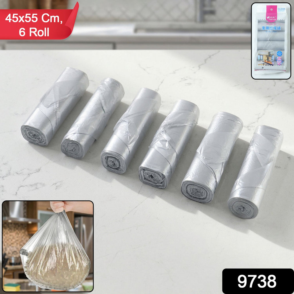 Close-up of 45x55 cm garbage bags roll set for home and office waste