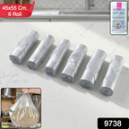 Close-up of 45x55 cm garbage bags roll set for home and office waste