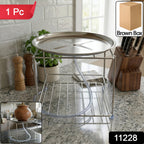 Multipurpose kitchen rack for utensils, pots, and containers in stainless steel