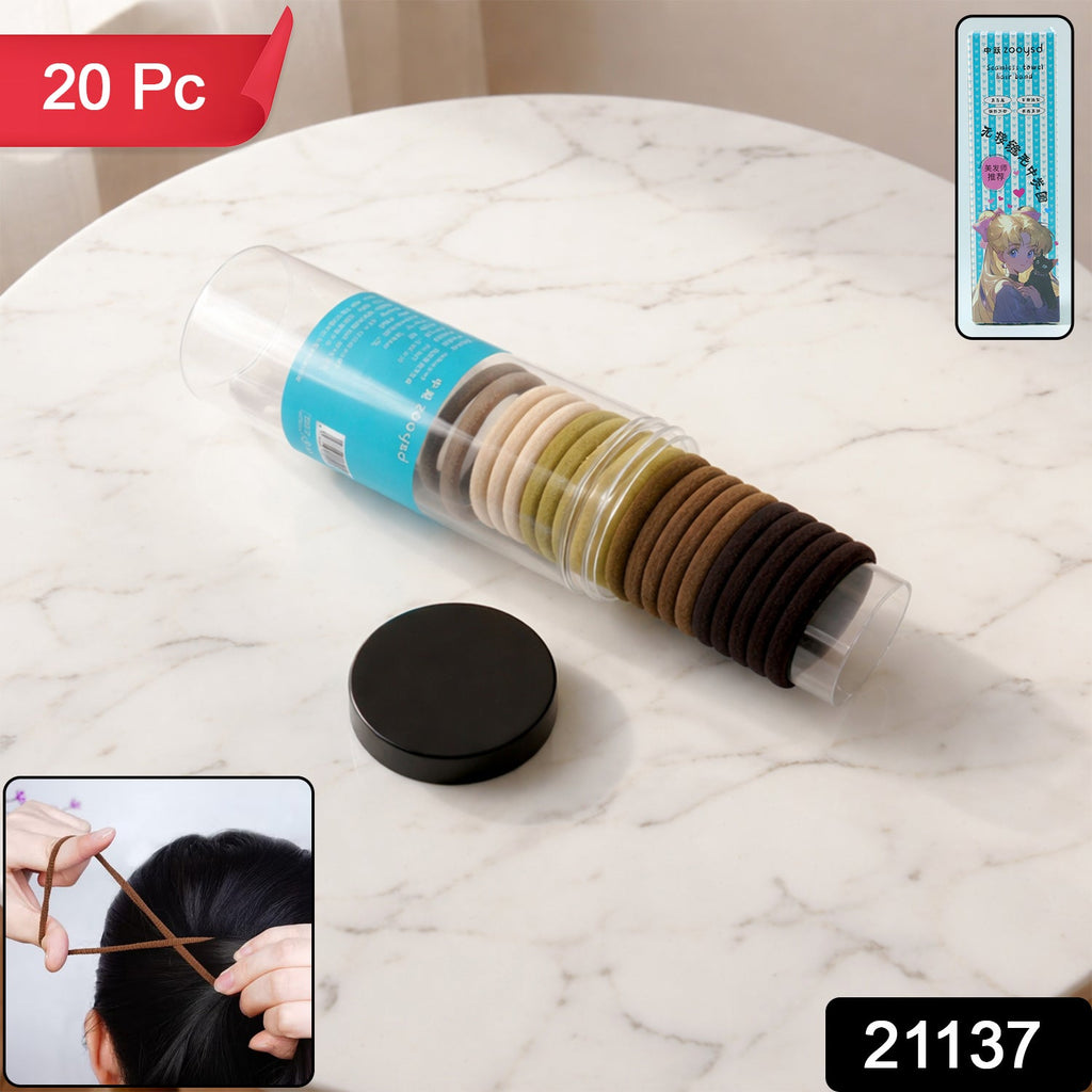 Colorful hair rubber bands for ponytails and braids