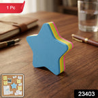 Set of colorful star-shaped sticky notes laid out for organization
