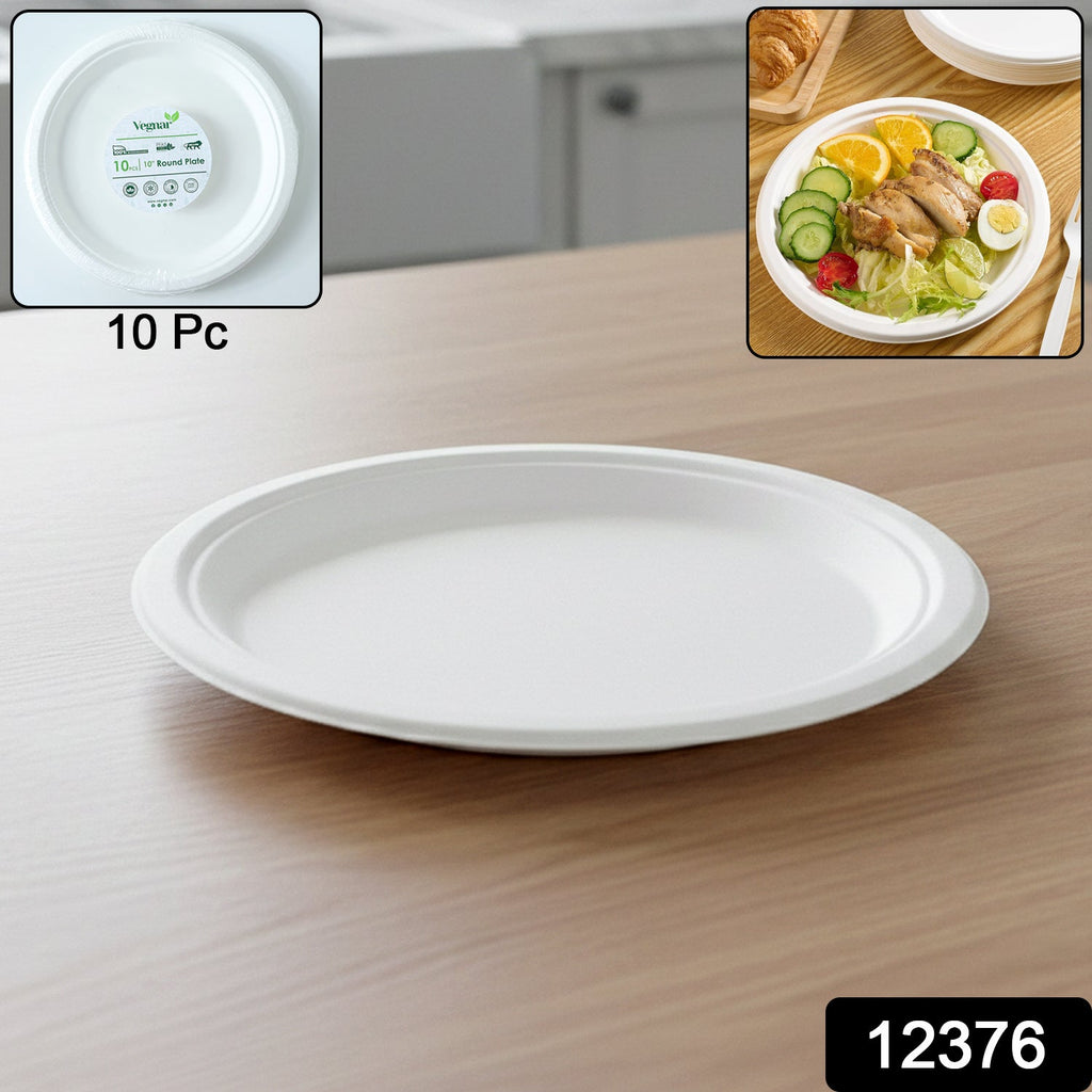 Single-use dining plate set ideal for meals and snacks