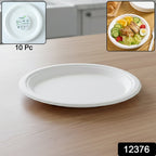 Single-use dining plate set ideal for meals and snacks
