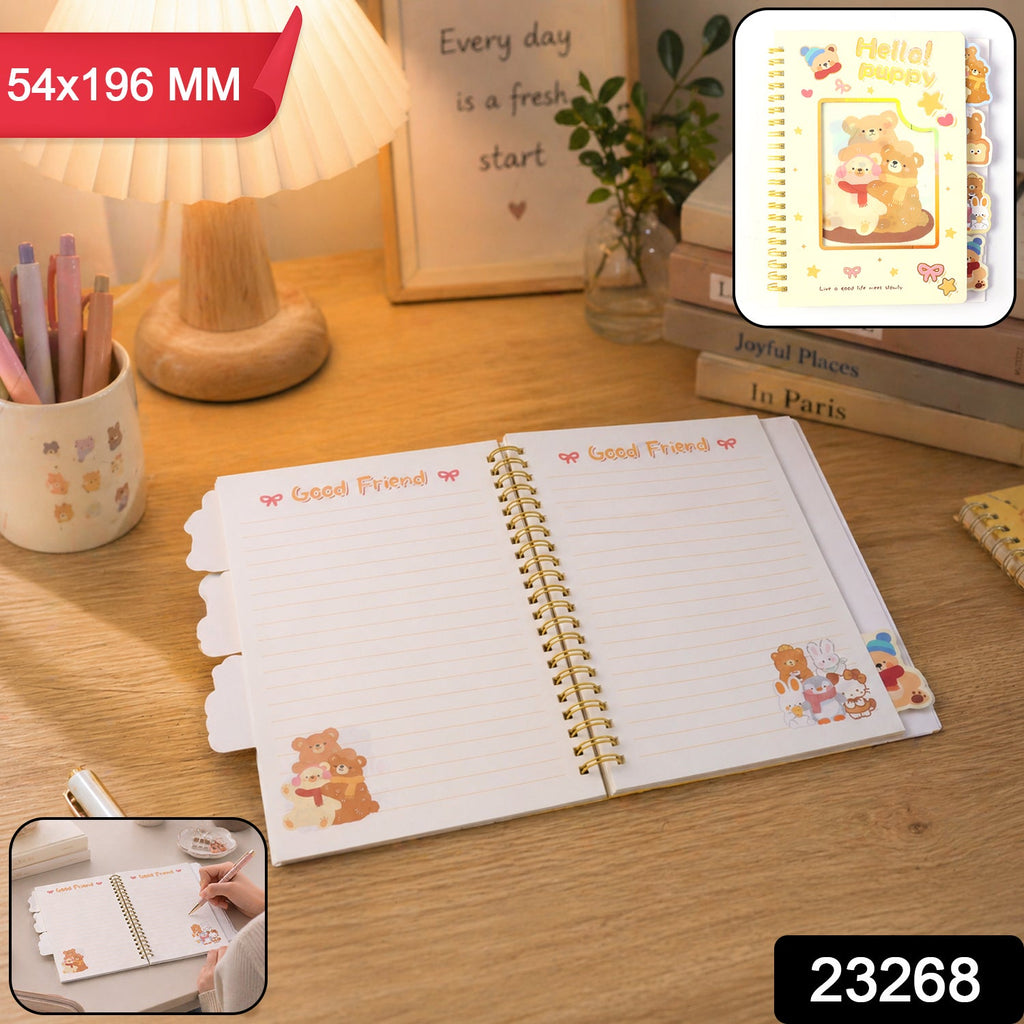 Kids cartoon printed spiral diary notebook for school and travel