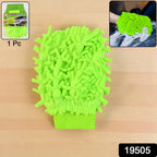 Soft microfiber chenille bristles on car wash glove