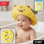 Baby shampoo hat with waterproof shield