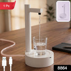 Close-up of the USB charging port on the portable water dispenser, highlighting its rechargeable feature.