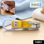Baby nail clipper showing ergonomic handle for safe grip